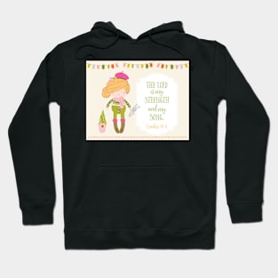 The Lord is My Strength Kids Art Hoodie